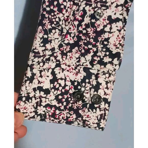 Marc Anthony Floral Button Down Long Sleeve Luxury Slim Fit Shirt Small - Picture 7 of 10
